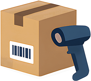 Step 4: Das Paket wird zum Versand gescannt